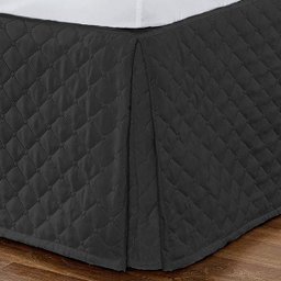 Saia para Cama Box Casal Matelada - Preto - Preto - 2