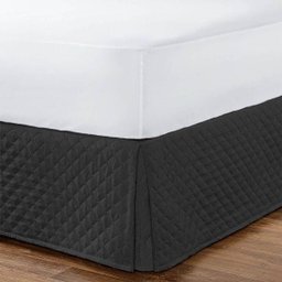 Saia para Cama Box Casal Matelada - Preto - Preto - 1