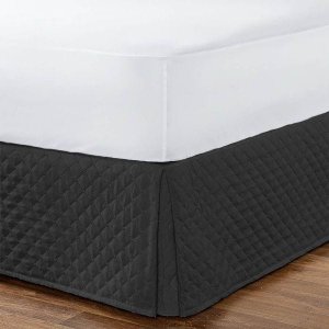 Saia para Cama Box Casal Matelada - Preto - Preto