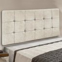 Ver imagem 3 de Cabeceira Painel Sleep para Cama Box Solteiro 0,90 cm Suede Bege Amassado 1301 - D'Rossi