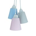 Ver imagem 2 de Lustre Pendente Luminária Quarto Bebê Rosa, Azul E Cinza