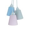 Lustre Pendente Luminária Quarto Bebê Rosa, Azul E Cinza - 2
