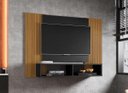Ver imagem 2 de Painel para Televisão Ripado com Nicho Navi - Preto Ripado
