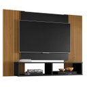Ver imagem 3 de Painel para Televisão Ripado com Nicho Navi - Preto Ripado