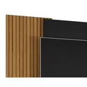Ver imagem 4 de Painel para Televisão Ripado com Nicho Navi - Preto Ripado