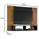 Ver imagem 1 de Painel para Televisão Ripado com Nicho Navi - Preto Ripado