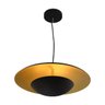 PENDENTE LUZ INDIRETA PRETO/DOURADO REDONDO 6G9 40CM 5553 PIULUCE - 1