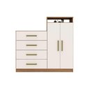Ver imagem 6 de Cômoda Casal Áurea C/ 2 Portas e 4 Gavetas Amendola/off White - Demóbile