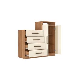 Cômoda Casal Áurea C/ 2 Portas e 4 Gavetas Amendola/off White - Demóbile - 3
