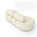 Ver imagem 5 de Sofá Sala de Estar Modulado França 280cm Encosto Articulável com Almofadas Bouclê Offwhite G45 - Gra