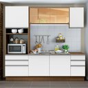 Ver imagem 1 de Armário de Cozinha Completa 220cm Rustic/Branco Glamy Madesa 01