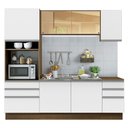 Ver imagem 3 de Armário de Cozinha Completa 220cm Rustic/Branco Glamy Madesa 01