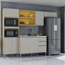 Ver imagem 4 de Cozinha com Balcão de Pia Aline Damasco Off White - Poquema