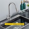 Torneira Misturador Monocomando Cozinha Gourmet de Bancada Extensível Aço Inox 304 Prata Brinovar - 9
