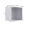 Nicho Cubo de Parede 30 X 30 Cm Branco Ji Shop Jm - 2