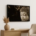 Ver imagem 2 de Quadro Canvas Horizontal Buda - Fotografia-mold.preta:70x50cm
