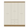 Guarda Roupa Casal 6 Portas 2 Gavetas Touch - Freijó/off White - 3