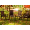Jogo 04 Cadeiras e 3 Mesas de Centro Vênus - Jardim, Área - Pedra Ferro - 13