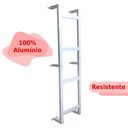 Ver imagem 3 de Escada Marinheiro em Alumínio 120 Cm X 32 Cm com 4 Degraus Kazan Branco