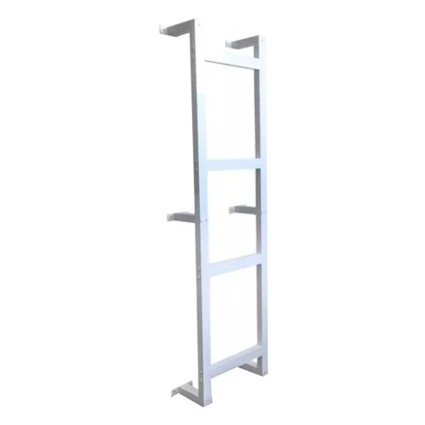 Escada Marinheiro em Alumínio 120 Cm X 32 Cm com 4 Degraus Kazan Branco