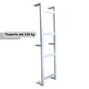 Ver imagem 2 de Escada Marinheiro em Alumínio 120 Cm X 32 Cm com 4 Degraus Kazan Branco