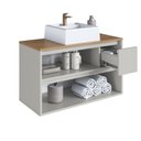 Ver imagem 4 de Balcão Gabinete de Banheiro Suspenso 80 Belarus 2 Portas e 1