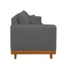 Sofá Living 2 Lugares Suede Resistente Madeira e Almofadas - 5