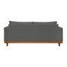 Sofá Living 2 Lugares Suede Resistente Madeira e Almofadas - 6