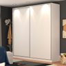 Guarda Roupa Closet 200cm 2 Portas 100% Mdf Branco - 1