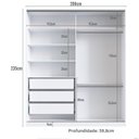 Ver imagem 3 de Guarda Roupa 2 Portas de Correr Rc2006 Linha Roupeiros Emovell