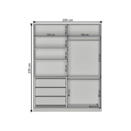 Guarda Roupa Closet 200cm 2 Portas 100% Mdf Branco - 2