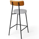 Ver imagem 7 de Kit 06 Banquetas Baixa Cozinha e Sala Jantar Bancada Milão L02 Couríssimo Whisky Cinza - lyam decor
