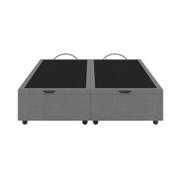 Base Cama Box Baú Casal King Size Linho Cinza SkyBox - 4