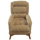 Ver imagem 2 de Poltrona Amamentação Liz de Balanço Suede Bege Rosado - Dominic Decor