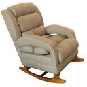 Ver imagem 1 de Poltrona Amamentação Liz de Balanço Suede Bege Rosado - Dominic Decor