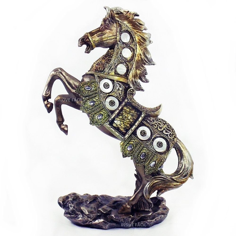 Decoração Peças De Xadrez Preto Cavalo Escultura Média Estátua 16cm