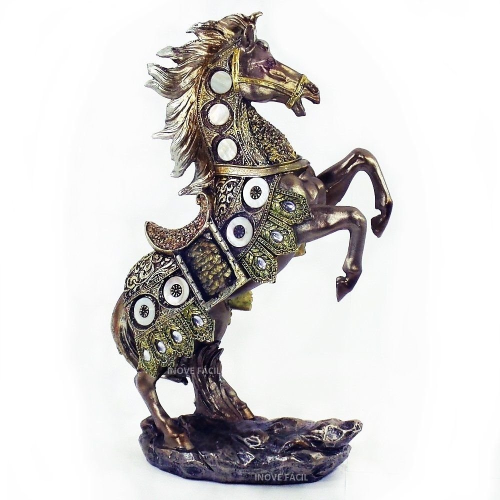 Decoração Peças De Xadrez Preto Cavalo Escultura Média Estátua 16cm
