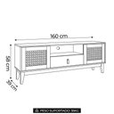Ver imagem 4 de Rack Bancada Tv 60 Pol 160cm Pé Madeira Dalva Cinza/cedro C14 - Mpozenato