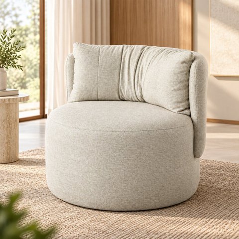 Poltrona Fixa Estofada Design Orgânico Lizzy Espresso Móveis