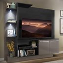 Ver imagem 3 de Estante 2 Leds Painel Tv 55'' e 2 Portas Dallas lacca Fumê