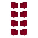 Ver imagem 1 de Kit 8 Poltronas Tilla Decorativas Consultório Sala Tecido Suede Cor:Vermelho