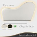 Ver imagem 2 de Cabeceira Led Orgânica 140cm Casal Painél para Cama Box Bouclé Serena
