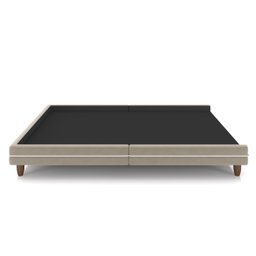 Cama King Base Box 195cm Many P02 Veludo Bege - Mpozenato - 7