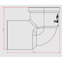 Ver imagem 4 de 10 Unidades Joelho Porcelanato Solda e Rosca com Bucha de Latão Bitola 25mm X 1/2'' Cor Azul Durín