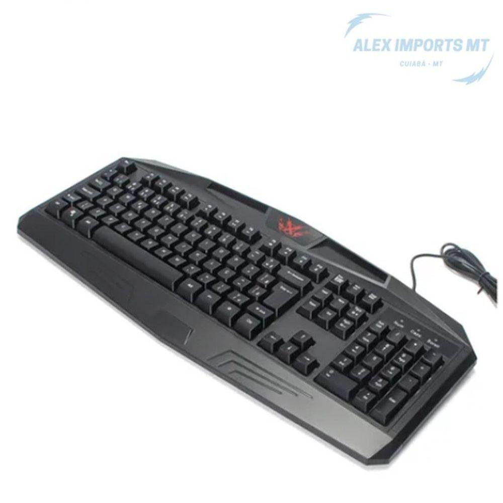 Teclado Gamer com Apoio Aos Pulsos para Jogos no Computador - 3