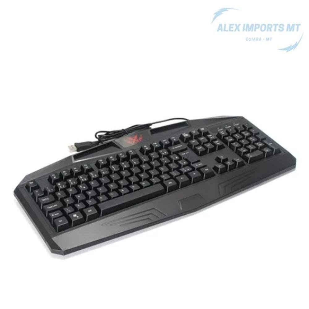 Teclado Gamer com Apoio Aos Pulsos para Jogos no Computador - 2