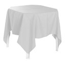 Ver imagem 1 de toalha de mesa quadrada tecido oxford branco 1,45x1,45
