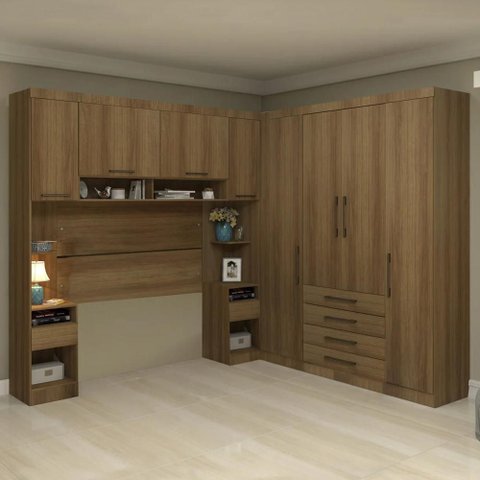 Guarda Roupa Queen Modulado Cp05 Delphi Avelã L01 - Mpozenato