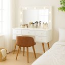 Ver imagem 2 de Penteadeira Anaísa Cor Branco com Banqueta Amsterdã