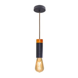 Kit 3x Pendente Tubo Preto + Filamento Carbono ST64 220V st858 - 1 Kit 3x Pendente Tubo Preto + Filamento Carbono ST64 220V st858 - 1